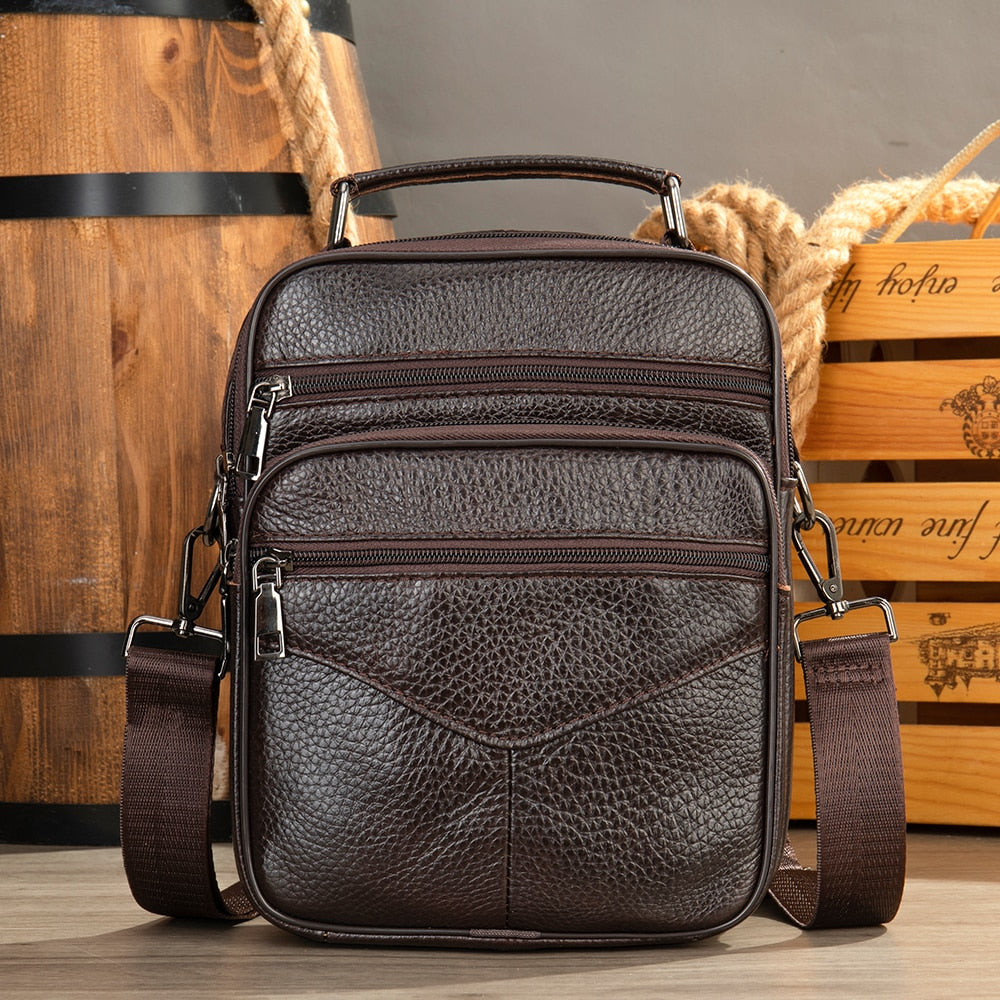 WESTAL Bag Men Leather Men's Shoulder Bags Over The Shoulder Man Messenger Crossbody Bags for Men for Camera ipad Handbags 7457