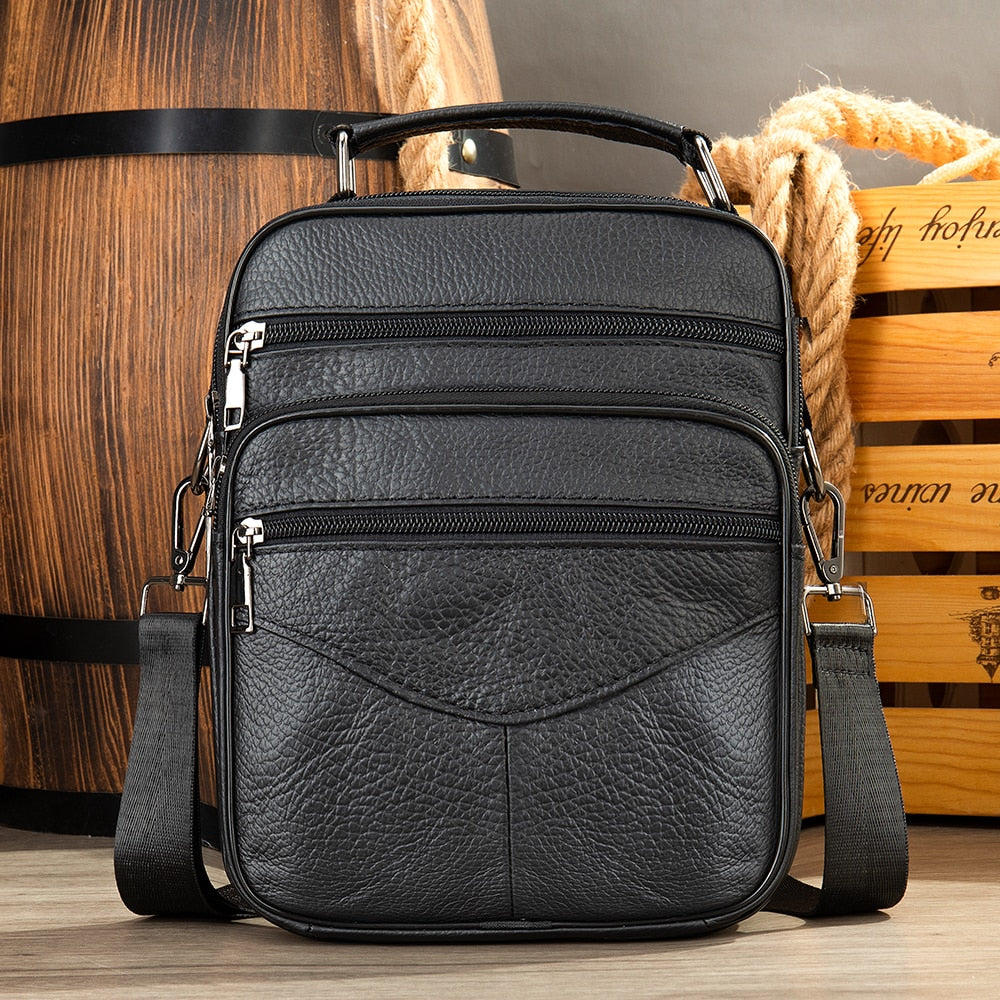 WESTAL Bag Men Leather Men's Shoulder Bags Over The Shoulder Man Messenger Crossbody Bags for Men for Camera ipad Handbags 7457