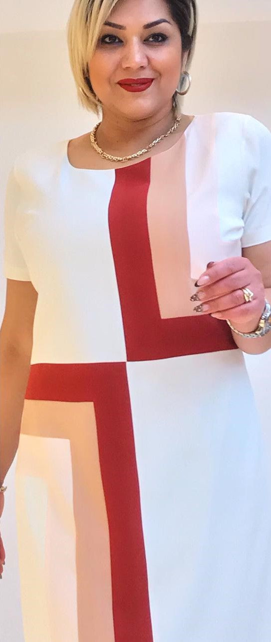 JENNELL BOXED DRESS COLOUR CODED