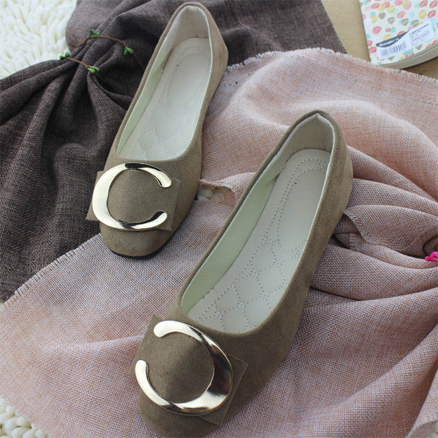 Plardin 2019 Fashion Flock Women's Flats For New Summer Slip-On Round Toe Casual Flat Shoes Basic ballet Shoes Woman Size Plus