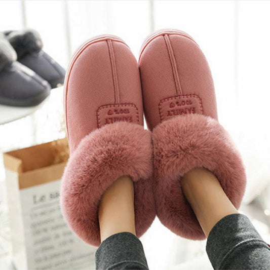 2023 Faux Fur Winter Warm Shoes Woman Men Indoor Slippers Soft Plush Anti-slip Lovers Home Floor Slipper Cotton Slides SH08271