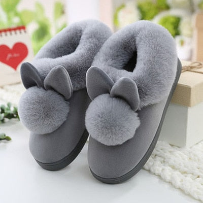 2023 Faux Fur Winter Warm Shoes Woman Men Indoor Slippers Soft Plush Anti-slip Lovers Home Floor Slipper Cotton Slides SH08271