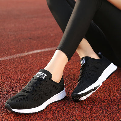 2019 autumn luxury shoes women designers sneakers flat lace-up platform for women breathable mesh glitter sneakers