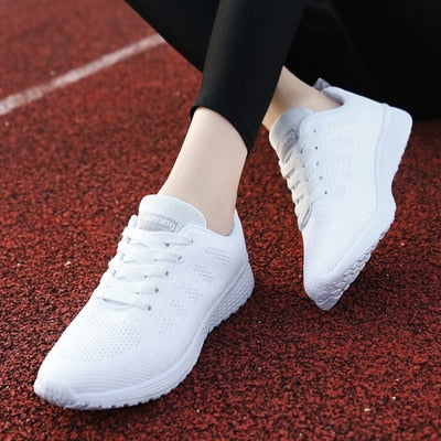 2019 autumn luxury shoes women designers sneakers flat lace-up platform for women breathable mesh glitter sneakers