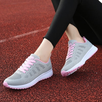 2019 autumn luxury shoes women designers sneakers flat lace-up platform for women breathable mesh glitter sneakers