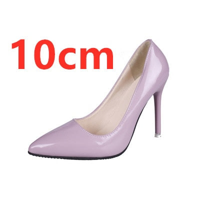 Cresfimix women casual suede 8cm high heels lady cute party high heel female office comfortable heel shoes