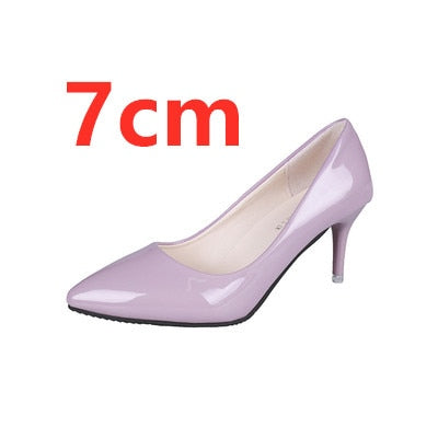 Cresfimix women casual suede 8cm high heels lady cute party high heel female office comfortable heel shoes