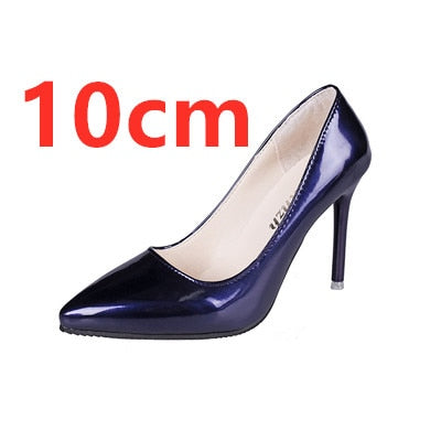 Cresfimix women casual suede 8cm high heels lady cute party high heel female office comfortable heel shoes