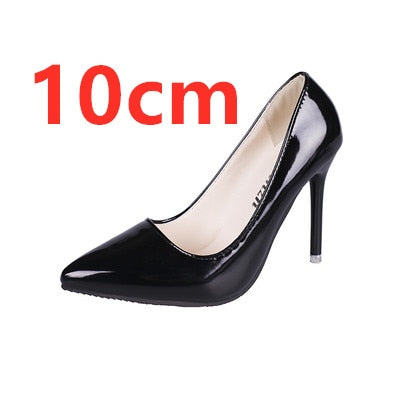 Cresfimix women casual suede 8cm high heels lady cute party high heel female office comfortable heel shoes