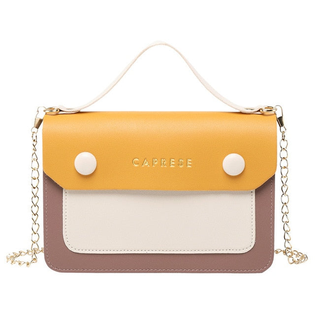 Fashion Women's Crossbody Bags New Stylish Contrast Color Shoulder Handbags Casual Messenger Satchels Shopping Purse for Ladies