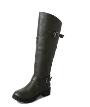 Winter Warm Fur Knee High Boots Womens Snow Boots High Heels Side Zipper Female Shoes Black Brown green Large Size wed3