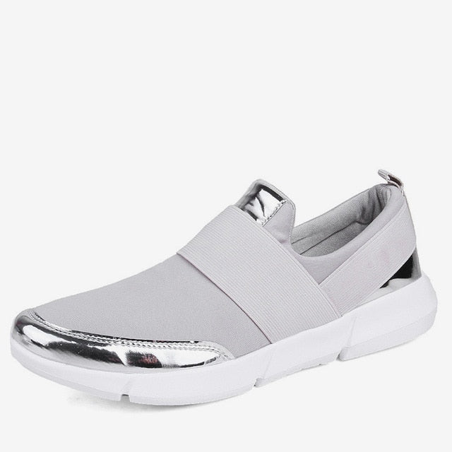 Spring Women Slip On Loafers Ladies Casual Comfortable Flats Female Breathable Stretch Cloth Shoes Fashion Zapatillas 2020