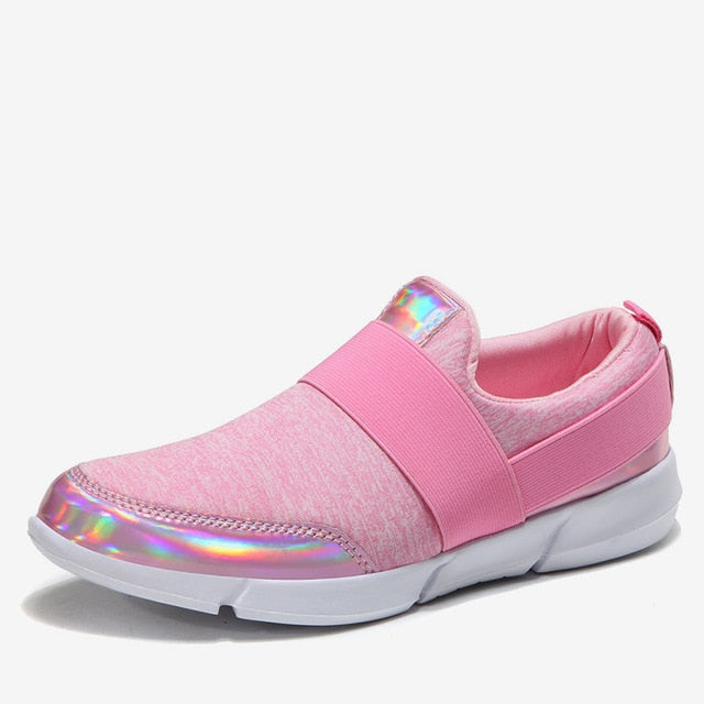Spring Women Slip On Loafers Ladies Casual Comfortable Flats Female Breathable Stretch Cloth Shoes Fashion Zapatillas 2020