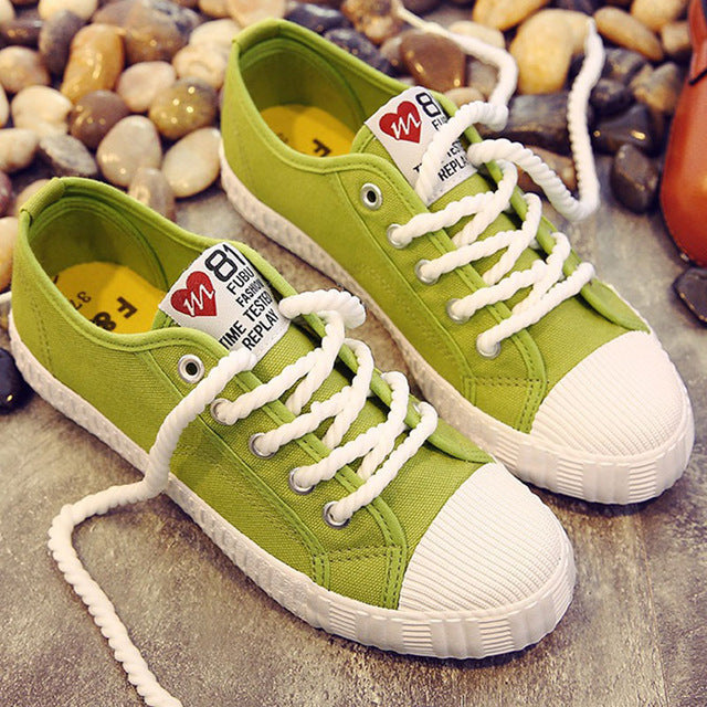 Canvas shoes for girls 2020 Spring Fashion Sneakers Solid Sewing Women Denim Shoe Sapato Feminino Size 35-41