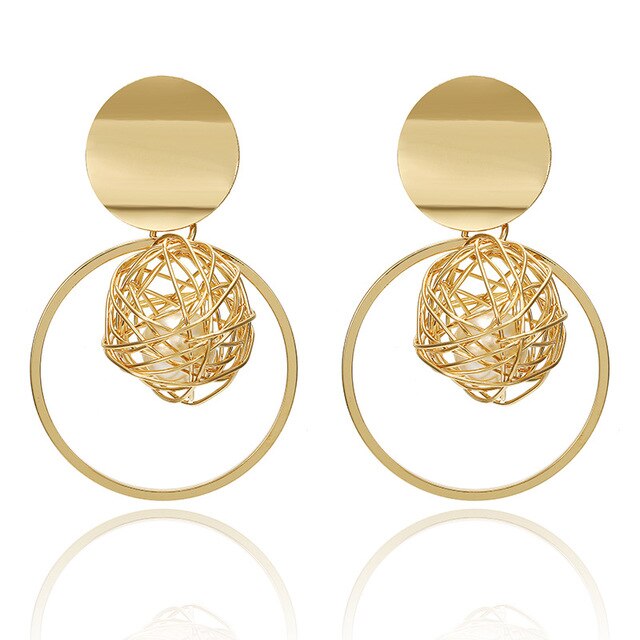 Fashion Statement Earrings 2020 Big Geometric earrings For Women Hanging Dangle Earrings Drop Earing modern Jewelry