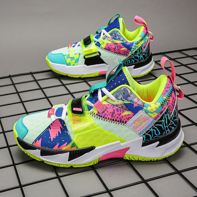 New Hot Superstar Fashion Rainbow Basketball Shoes Men Breathable High top Basketball Shoes Outdoor Street Sneakers Unisex Shoes
