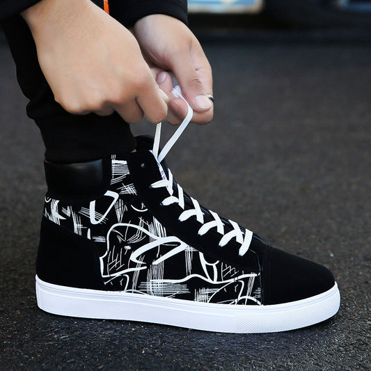 2021 Fashion Sneakers Men Canvas Shoes Breathable Cool Street Shoes Male Brand Sneakers Black Blue Red Men's Causal Shoes A305