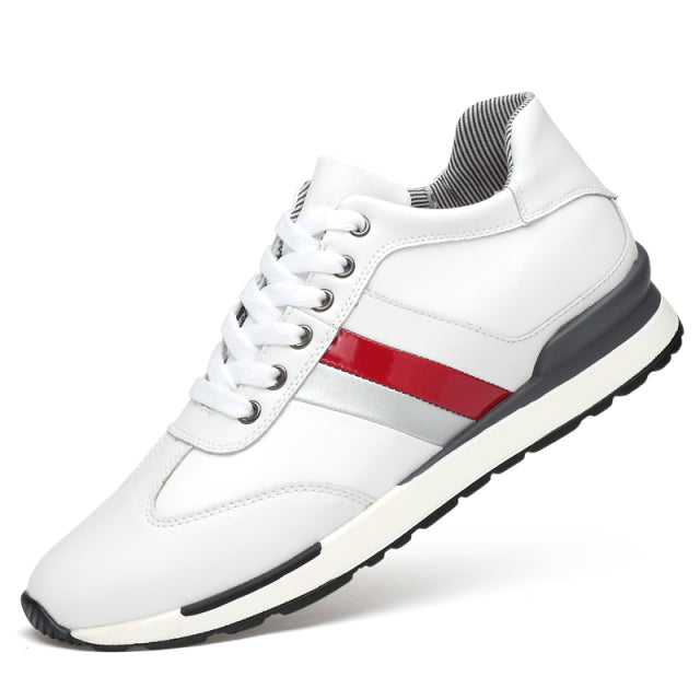 YEINSHAARS Elevator Shoes Men Sneakers Height Shoes Men Increase Shoes Increase 8CM Leather Sneakers Leather Shoes Tall Shoes