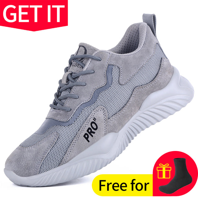 Work Safety Shoes Men Steel Toe Cap Puncture-Proof Anti-smash Women Boots Sport Warm Indestructible Wear Lightweight Flexibility