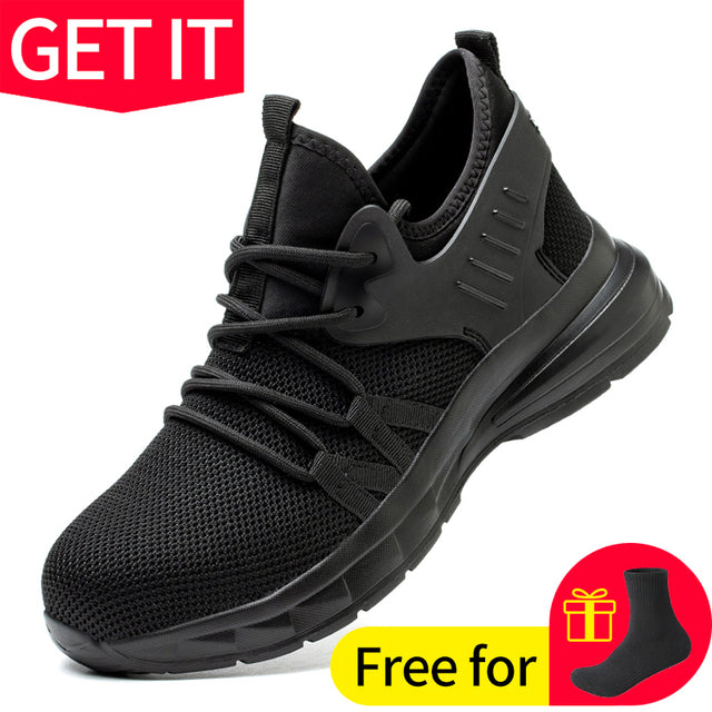 Work Safety Shoes Men Steel Toe Cap Puncture-Proof Anti-smash Women Boots Sport Warm Indestructible Wear Lightweight Flexibility