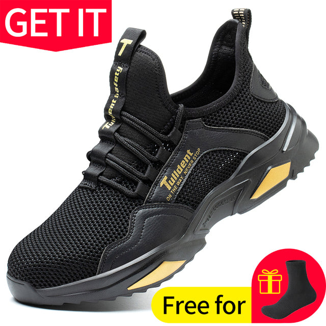 Work Safety Shoes Men Steel Toe Cap Puncture-Proof Anti-smash Women Boots Sport Warm Indestructible Wear Lightweight Flexibility