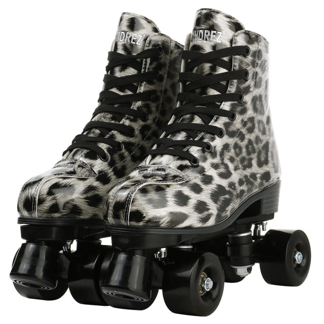 5 Colors Adult PU Leather Roller Skates Skating Shoes Sliding Inline Quad Skates Sneakers Training Europe Size 4 Wheels Flash