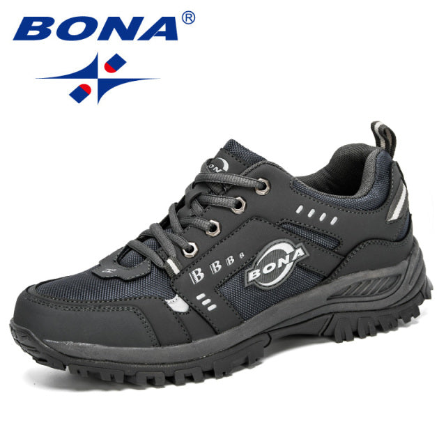 BONA New Designers Nubuck Outdoor Hiking Jogging Sneakers Men Comfortable Walking Sport Shoes Man Basket Zapatillas Hombre