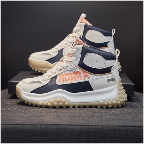 Fashion PU Leather + Mesh Breathable Women Casual Shoes Ladies Platform Sneakers Non-slip GYM Shoes Lace Up Sports Trainers