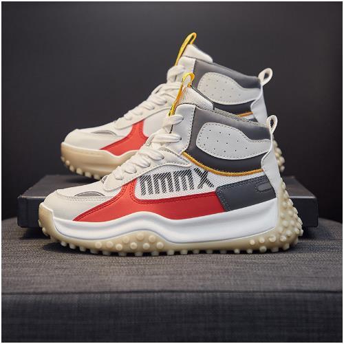 Fashion PU Leather + Mesh Breathable Women Casual Shoes Ladies Platform Sneakers Non-slip GYM Shoes Lace Up Sports Trainers