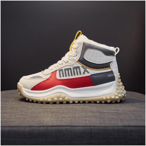 Fashion PU Leather + Mesh Breathable Women Casual Shoes Ladies Platform Sneakers Non-slip GYM Shoes Lace Up Sports Trainers