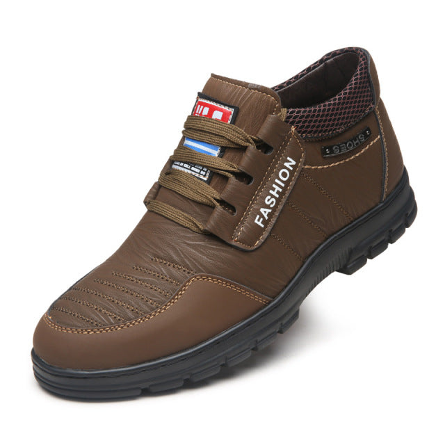Genuine Leather Men Shoes Platform Casual Shoes 2021 Winter Outdoor Walking Hiking Shoe Fashion Male Business Sneakers Zapatos