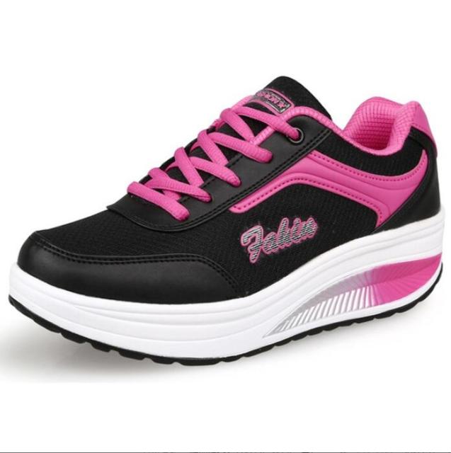 Koovan Women's Mesh Sneakers 2022 New Sports Leisure Slope Shake Screen Cloth Footwears For Women's Shoes Slip-on Women's Shoes