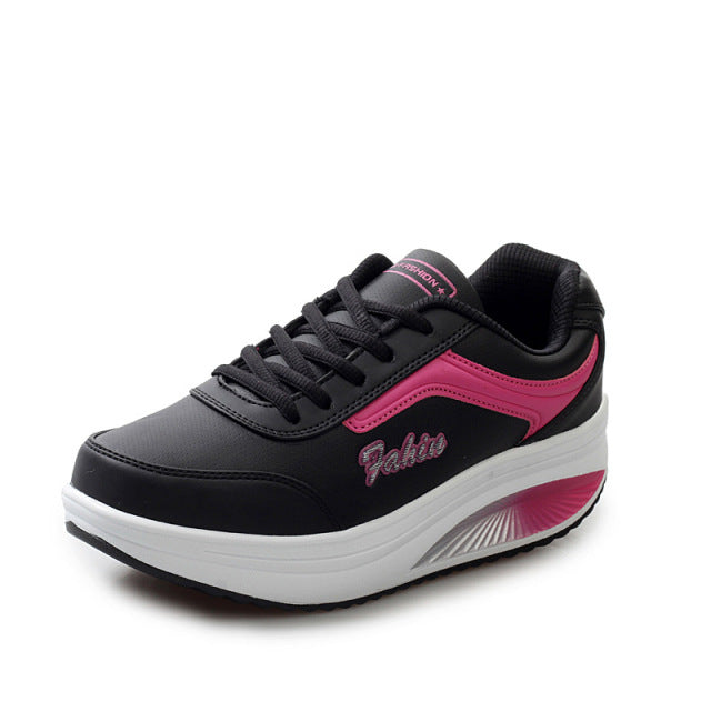 Koovan Women's Mesh Sneakers 2022 New Sports Leisure Slope Shake Screen Cloth Footwears For Women's Shoes Slip-on Women's Shoes