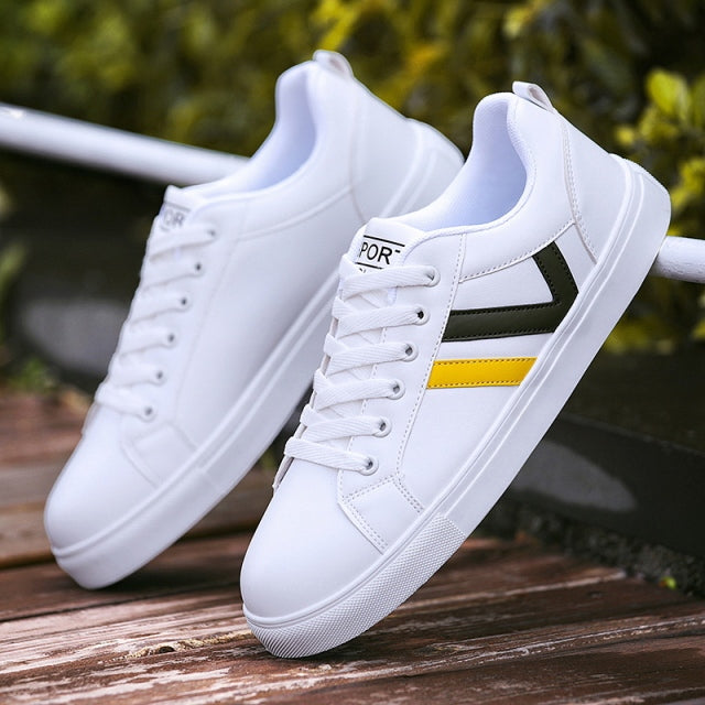 2022 Men's Casual Shoes Lightweight Breathable Men Shoes Flat Lace-Up Men Sneakers White Business Travel Unisex Tenis Masculino