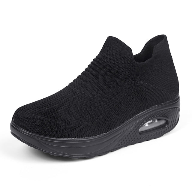 Cushioning Rubber Platform women Casual Walking sneakers Slip-On Breathable Sport Shoes Femme Running Jogging Zapatillas Mujer