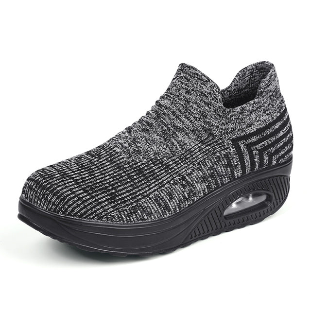 Cushioning Rubber Platform women Casual Walking sneakers Slip-On Breathable Sport Shoes Femme Running Jogging Zapatillas Mujer