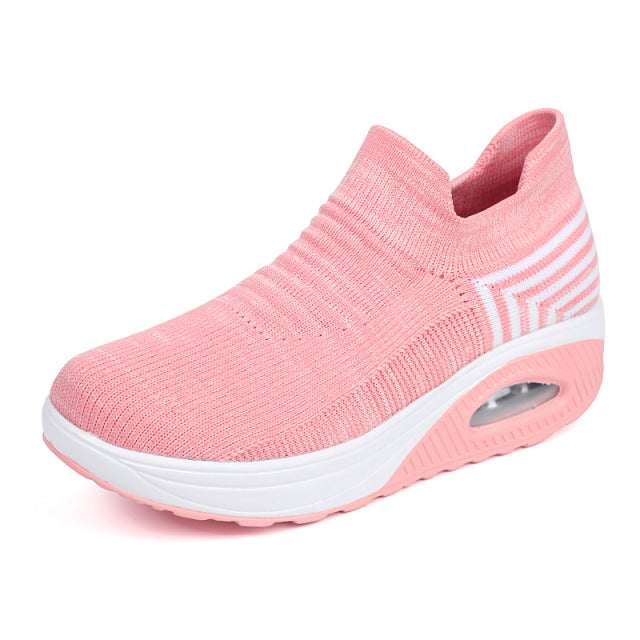 Cushioning Rubber Platform women Casual Walking sneakers Slip-On Breathable Sport Shoes Femme Running Jogging Zapatillas Mujer