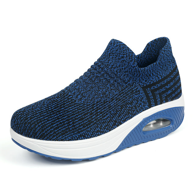 Cushioning Rubber Platform women Casual Walking sneakers Slip-On Breathable Sport Shoes Femme Running Jogging Zapatillas Mujer