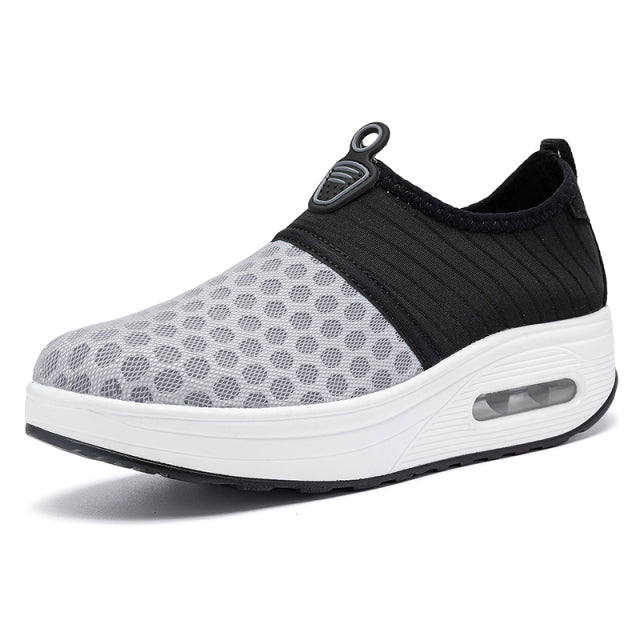 Cushioning Rubber Platform women Casual Walking sneakers Slip-On Breathable Sport Shoes Femme Running Jogging Zapatillas Mujer