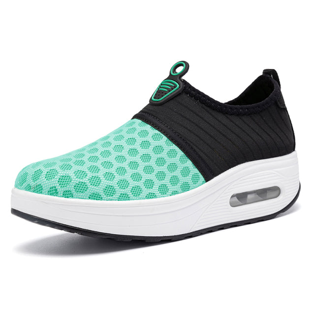 Cushioning Rubber Platform women Casual Walking sneakers Slip-On Breathable Sport Shoes Femme Running Jogging Zapatillas Mujer