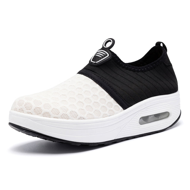 Cushioning Rubber Platform women Casual Walking sneakers Slip-On Breathable Sport Shoes Femme Running Jogging Zapatillas Mujer