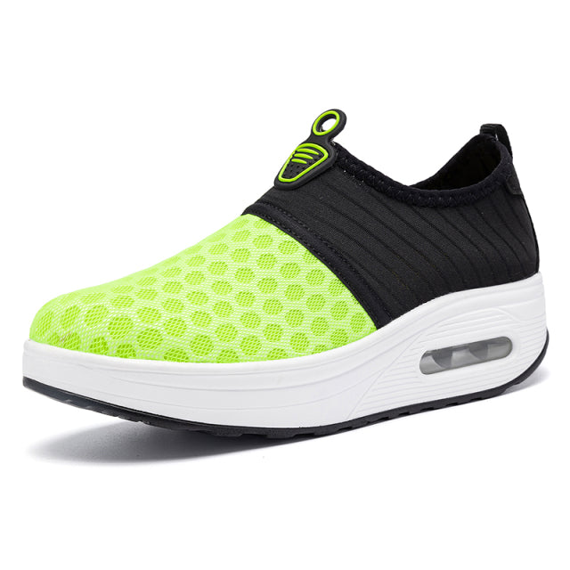 Cushioning Rubber Platform women Casual Walking sneakers Slip-On Breathable Sport Shoes Femme Running Jogging Zapatillas Mujer