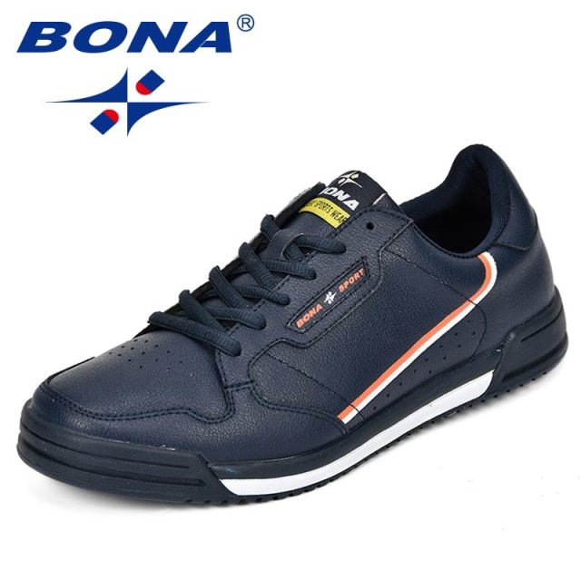 BONA Fashion Men Flats Shoes Autumn Breathable Men's Casual Shoes Trend Lightweight Leisure Shoes Comfortable Sneakers Shoes