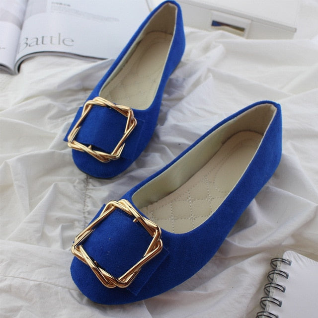 Plardin 2019 Fashion Flock Women's Flats For New Summer Slip-On Round Toe Casual Flat Shoes Basic ballet Shoes Woman Size Plus