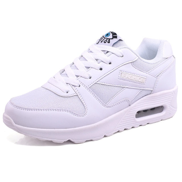 Women Sneakers Breathable Outdoor Walking Shoes Woman Mesh Casual Shoes Pink Lace-Up Ladies Shoes 2019 Fashion Female Sneakers