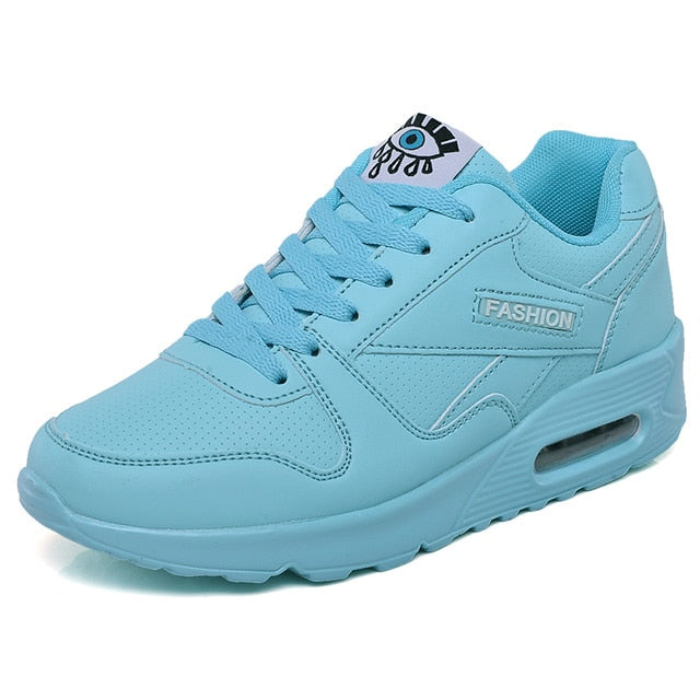 Women Sneakers Breathable Outdoor Walking Shoes Woman Mesh Casual Shoes Pink Lace-Up Ladies Shoes 2019 Fashion Female Sneakers
