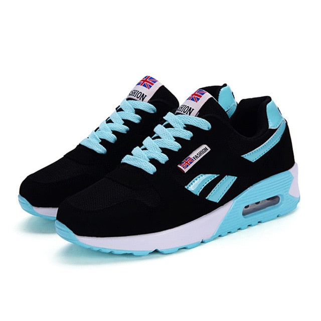 Gtime Women Air Cushion Sports Shoes Outdoor Running Lace Up Ladies Shoes Woman Sneakers Tenis Feminino Casual Flats SE636