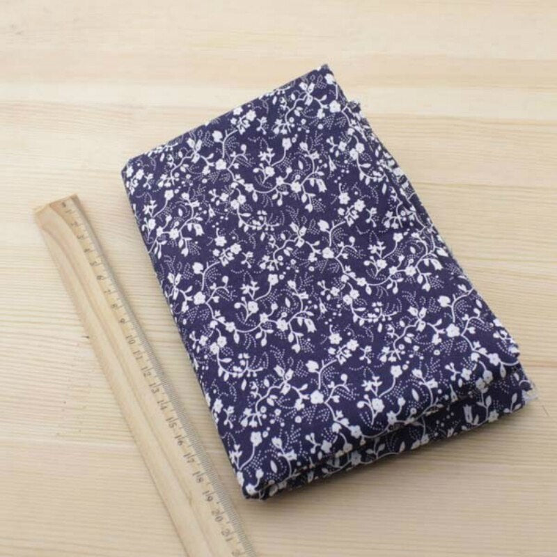 Booksew 7pcs 50cmx50cm Navy Blue Fat Quarters Cotton Fabric For DIY Sewing Patchwork Fabrics Tilda Cloth Telas Tecido Tulle