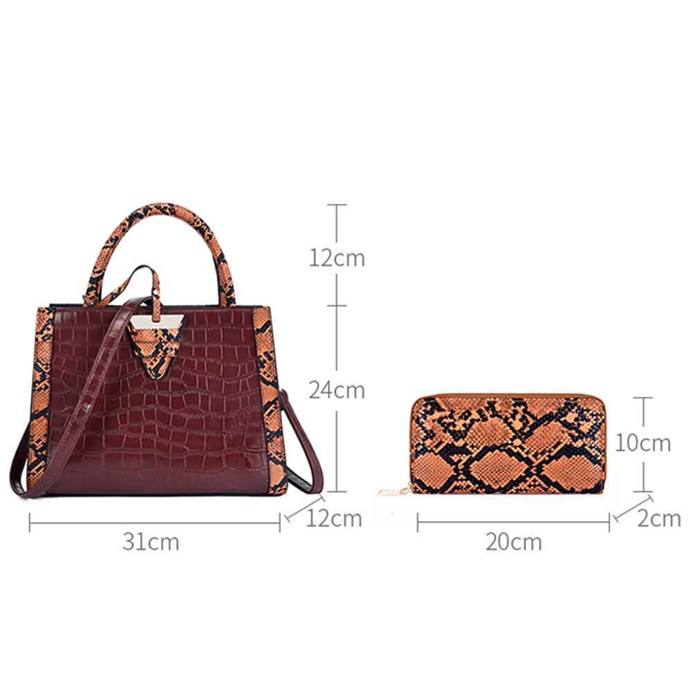 Sequined Belt Buckle Serpentine Splice Handbags for Women High Quality Pu Leather Composite Bag Travel Shoulder Crossbody Bag