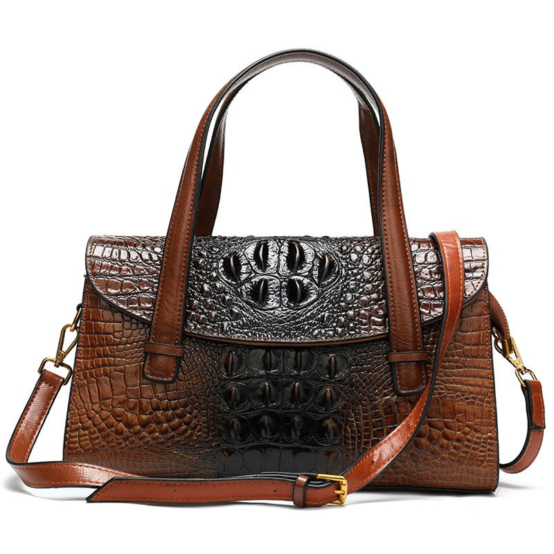 MVA Alligator Pattern Shoulder Bag Women&#39;s Genuine Leather Handbags Female Messenger Bag Vintage Tote Top-handle Bags Ladies 993